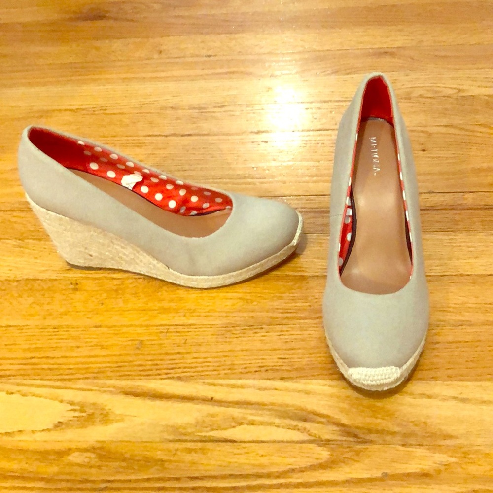 Canvas espadrille wedges